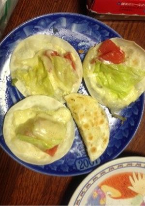 餃子の皮でパリパリビザ風♡簡単-レシピのメイン写真