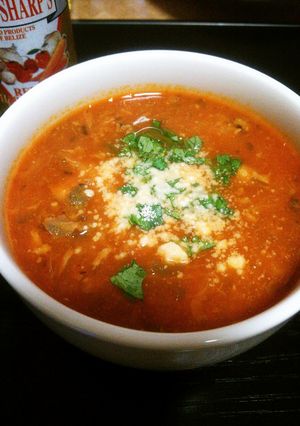 さば缶と野菜の食べるトマトスープ-レシピのメイン写真