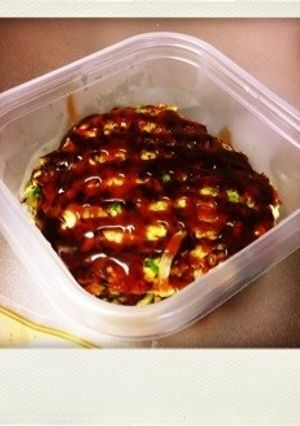 ヘルシーもちもち！たこ焼き粉でお好み焼き-レシピのメイン写真