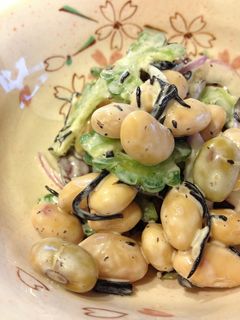 ゴーヤ☆豆サラダ 柚子胡椒風味-レシピのメイン写真