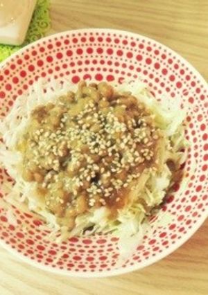 簡単！絶品納豆キャベツ-レシピのメイン写真