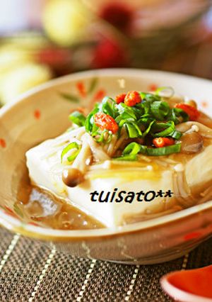 ＊烏龍茶きのこの温豆腐＊-レシピのメイン写真
