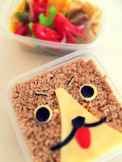 鶏そぼろで!犬のキャラ弁★ビーグル★-レシピのメイン写真