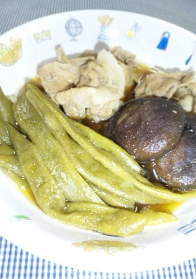 簡単！ささげと豚肉の煮物-レシピのメイン写真