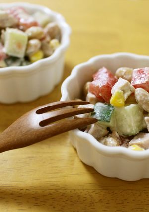 お豆ころりんサラダ-レシピのメイン写真