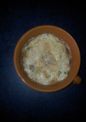 ｶｯﾌﾟ麺･ﾗｰﾒﾝの残り汁で茶碗蒸し-レシピのメイン写真