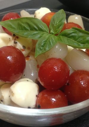 トマトチーズらっきょうのマリネ-レシピのメイン写真