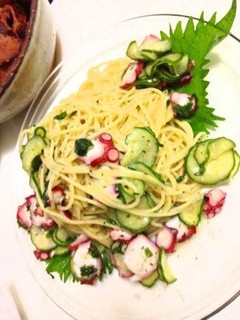 タコときゅうりの夏パスタ-レシピのメイン写真