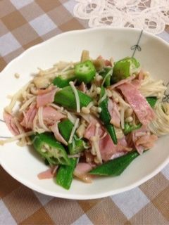 オクラとえのきでバター炒め-レシピのメイン写真