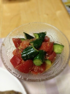 夏野菜＊トマトときゅうりの胡麻和え-レシピのメイン写真
