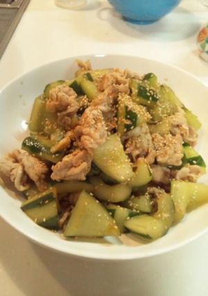 太きゅうりと豚肉のオイスター炒め-レシピのメイン写真
