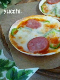 簡単♪とろ~りチーズの餃子の皮ピザ-レシピのメイン写真