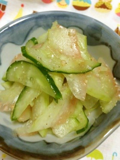 スイカの皮のごま塩麹あえ-レシピのメイン写真