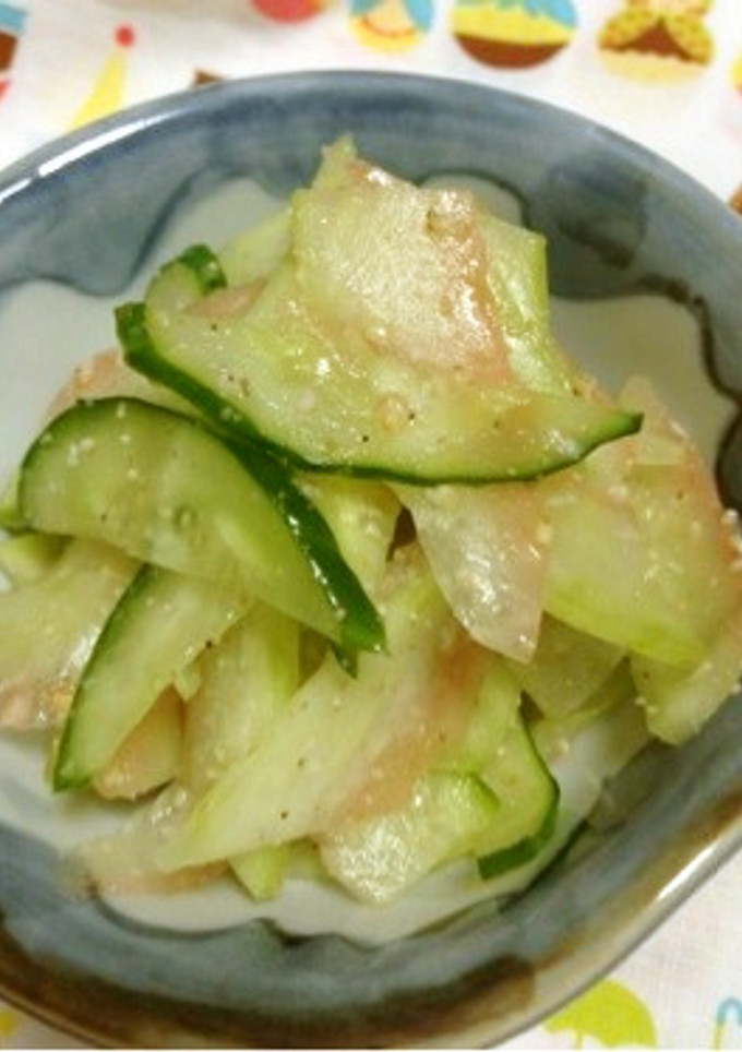スイカの皮のごま塩麹あえ-レシピのメイン写真