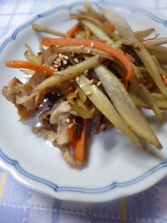 豚肉ときくらげ入り・ゴボウのきんぴら-レシピのメイン写真
