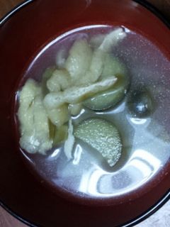 お味噌汁【ナス・大根・薄あげ】-レシピのメイン写真
