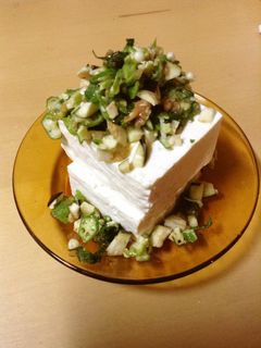 冷奴 オクラの梅肉和えのせ-レシピのメイン写真