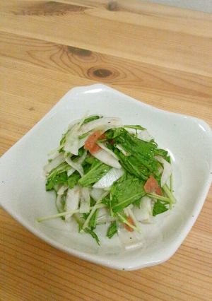 シャキウマ♪大根と水菜の梅サラダ-レシピのメイン写真