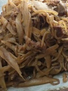 牛肉と糸こんのごぼう炒め-レシピのメイン写真