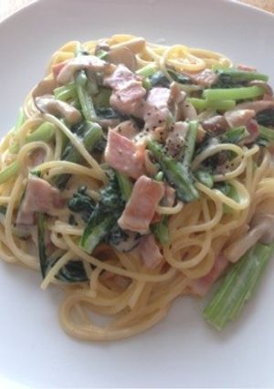 ベーコンとほうれん草のクリームパスタ-レシピのメイン写真