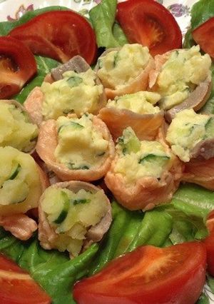 ポテトサラダのノルウェーサーモン巻き-レシピのメイン写真