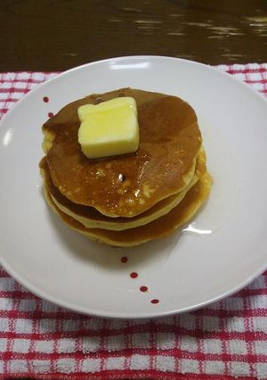 プリンでホットケーキ-レシピのメイン写真