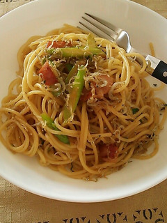 アスパラベーコンとじゃこのパスタ-レシピのメイン写真