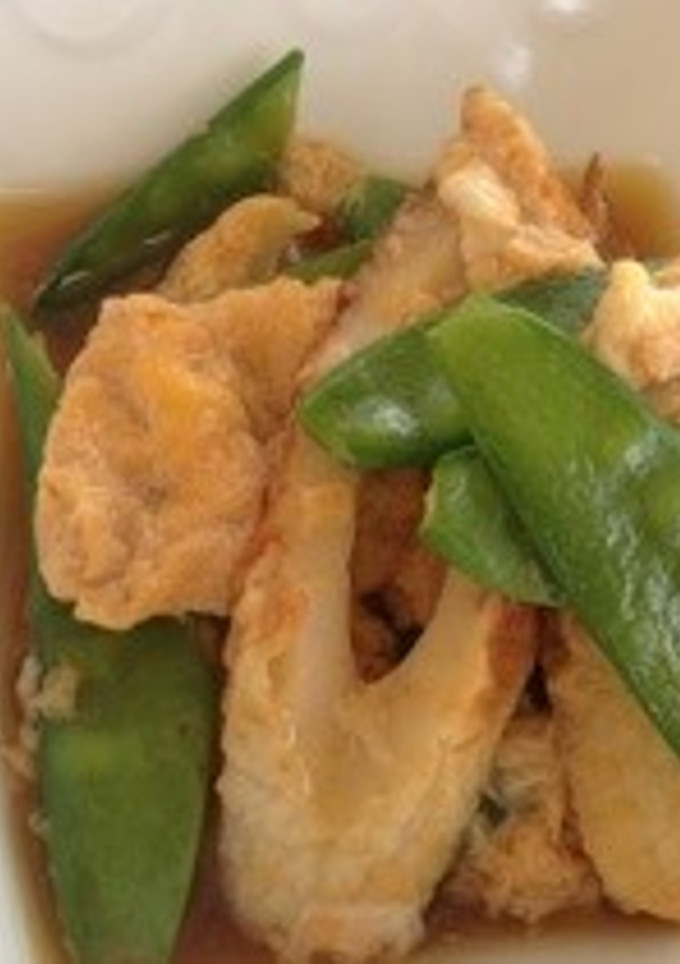 ちくわとさやえんどうの卵とじ-レシピのメイン写真