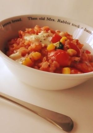 トマトジュースで作るリゾット-レシピのメイン写真