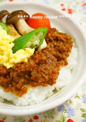 レンジそぼろをリメイク！速攻ドライカレー-レシピのメイン写真