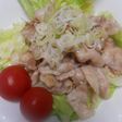 豚ばら肉にんにく炒め・レタス添え