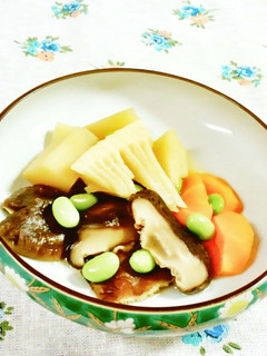 椎茸と筍の煮物(枝豆ちらし)♪-レシピのメイン写真