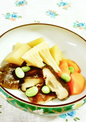 椎茸と筍の煮物(枝豆ちらし)♪-レシピのメイン写真