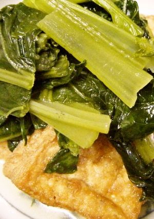 小松菜と厚揚げの煮物-レシピのメイン写真