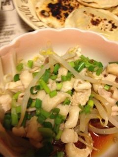 余った鶏皮でおつまみ*鶏皮もやしポン酢-レシピのメイン写真