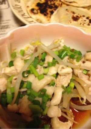 余った鶏皮でおつまみ＊鶏皮もやしポン酢-レシピのメイン写真