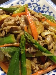 夏野菜のスタミナカレー炒め!!-レシピのメイン写真