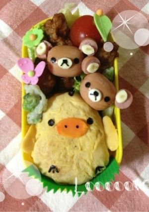 キャラ弁☆キイロイトリ＆リラックマ弁当-レシピのメイン写真