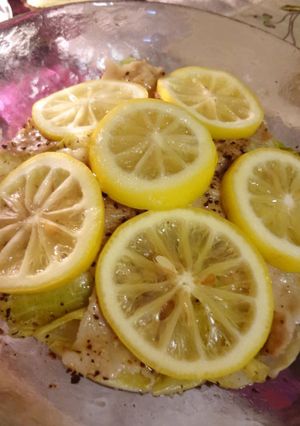 耐熱皿版レンジで豚バラキャベツレモン蒸し-レシピのメイン写真