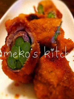 豚もも!大葉!アスパラ!肉巻き揚げ-レシピのメイン写真