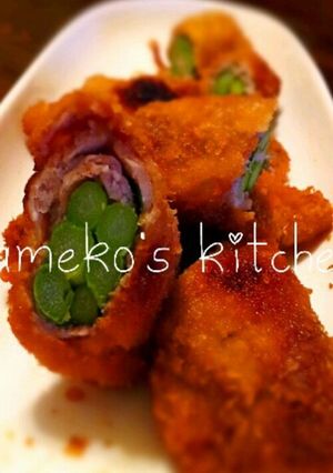豚もも！大葉！アスパラ！肉巻き揚げ-レシピのメイン写真