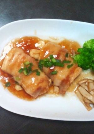 簡単！節約！甘辛豚バラ豆腐ステーキ-レシピのメイン写真