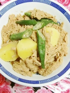 夏なのに、大豆加工品で肉じゃが風煮物-レシピのメイン写真