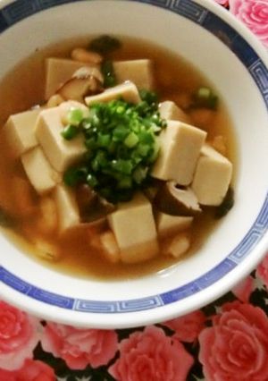 夏なのに、椎茸とむき海老入り高野豆腐煮-レシピのメイン写真