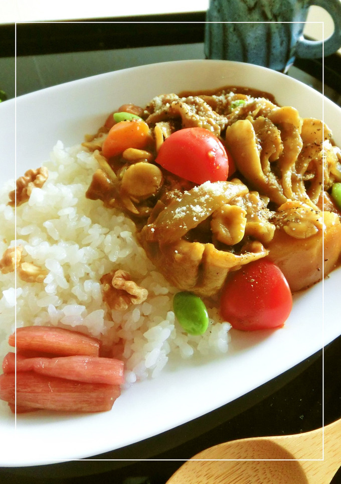 越のルビーとうち豆と昇竜舞茸のカレー-レシピのメイン写真