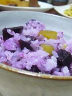 ☆紫と黄色のさつまいもご飯☆-レシピのメイン写真