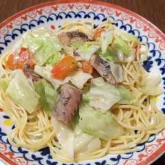 รูปของ サバの水煮缶de簡単パスタ♪