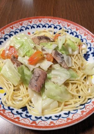 サバの水煮缶de簡単パスタ♪-レシピのメイン写真