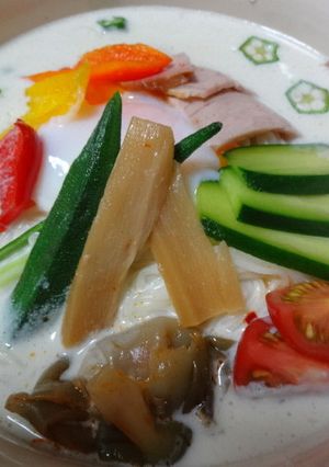 とんこつ豆乳そうめん-レシピのメイン写真