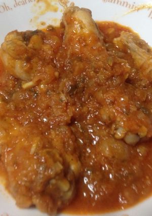 簡単 鶏肉(骨付き)トマトソース煮-レシピのメイン写真